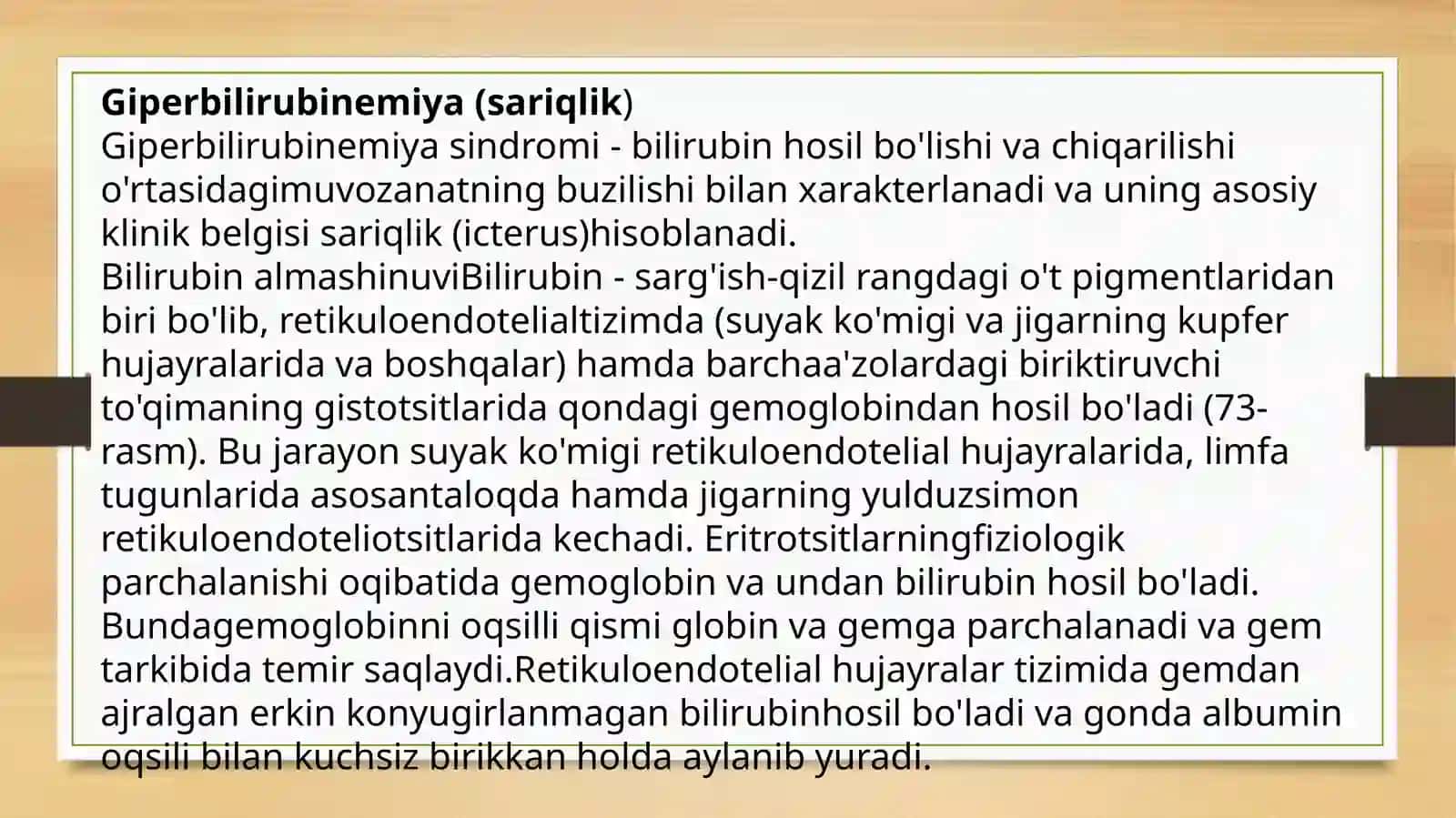 Jigar va o't yo'llari. Asosiy 2 klinik sindromlar sariqlik, portal gipertenziya, jigar yetishmovchil 4