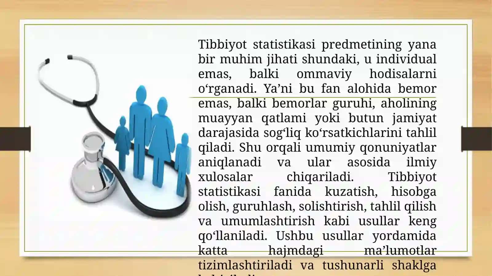 Tibbiyot statistikasi asoslari va uning sog‘liqni saqlashdagi ahamiyati 4