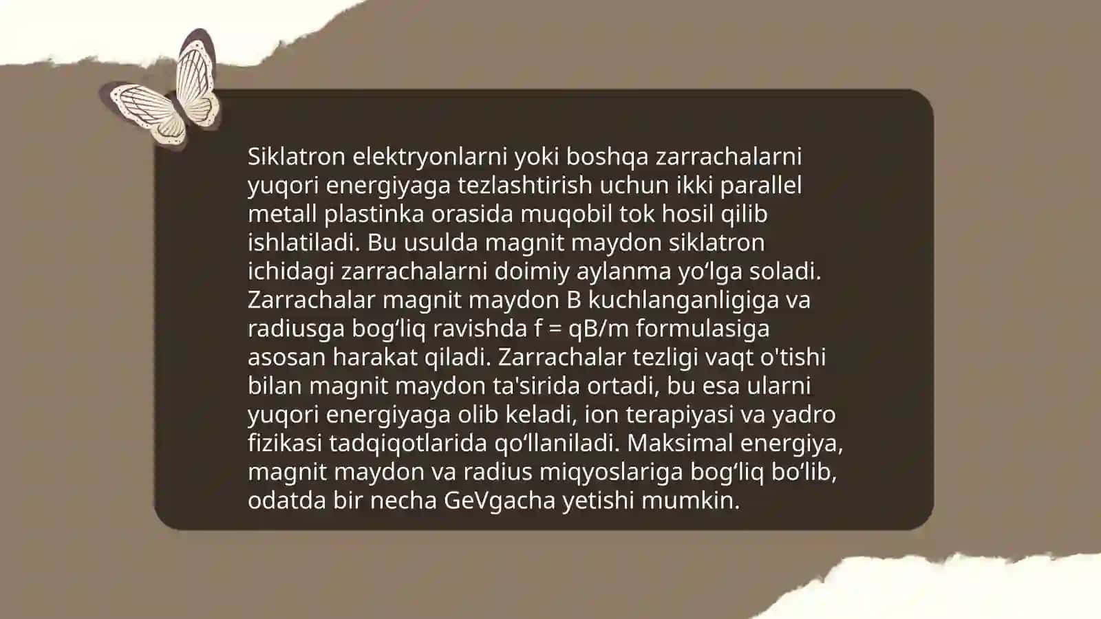 Siklatron va effektiv massa 4