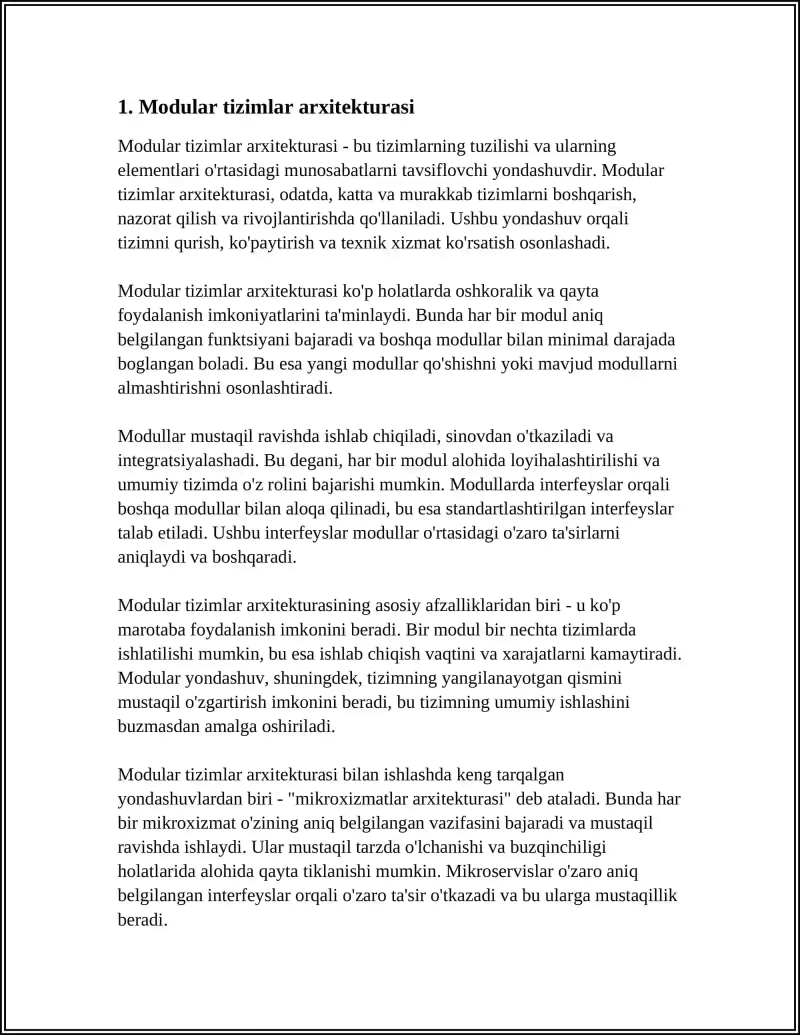 Modular tizimlar arxitekturasi 4