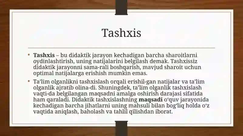 PEDAGOGIK FANLARNI O‘QITISH JARAYONIDA O‘QUVCHILARNING BILIM, KO‘NIKMA VA MALAKALARINI TASHXIS ETISH 4