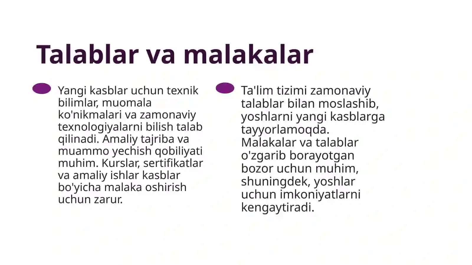 Zamonaviy kasblar, kelajak kasblari: talablar, daromad ( targʻibot) 4