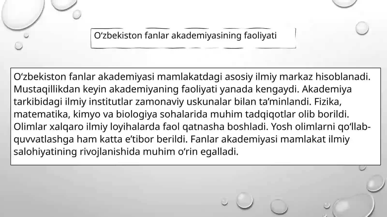 Mustaqil O'zbekistonda fan 4
