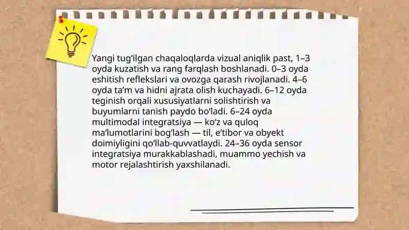 Ilk va 3yoshgacha boʻlgan bolalarda bilish jarayonlarini rivojlantirish 4