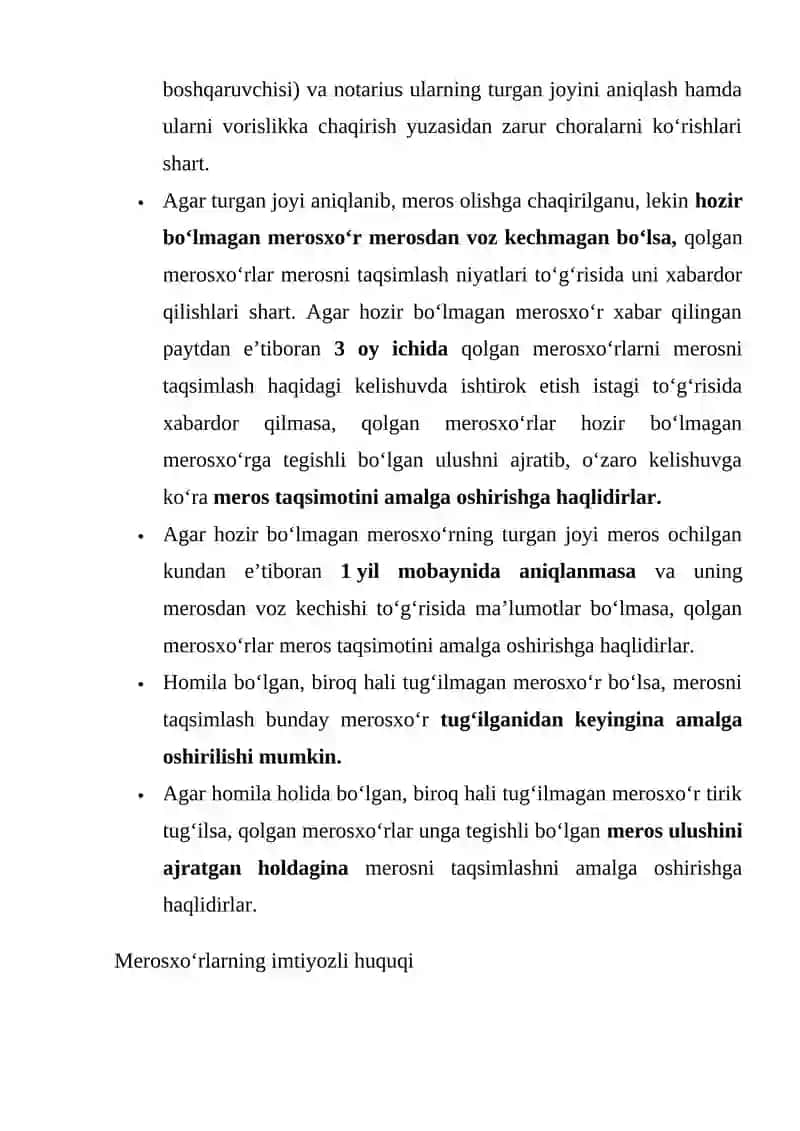 MEROS MOL-MULKINI TAQSIMLASH. 4