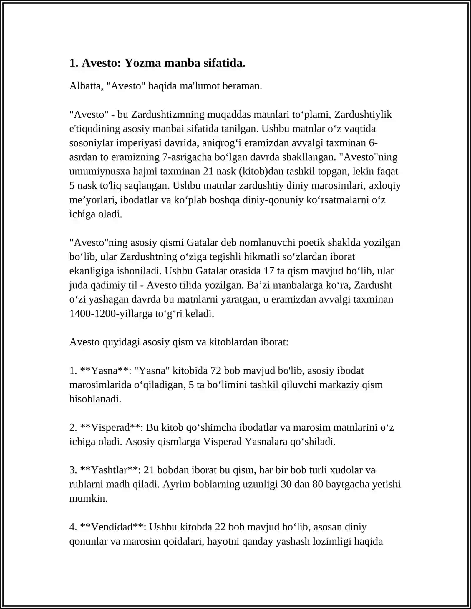 "AVESTODA" IJTIMOIY MUNOSABATLARNING IFODA QILINISHI 4
