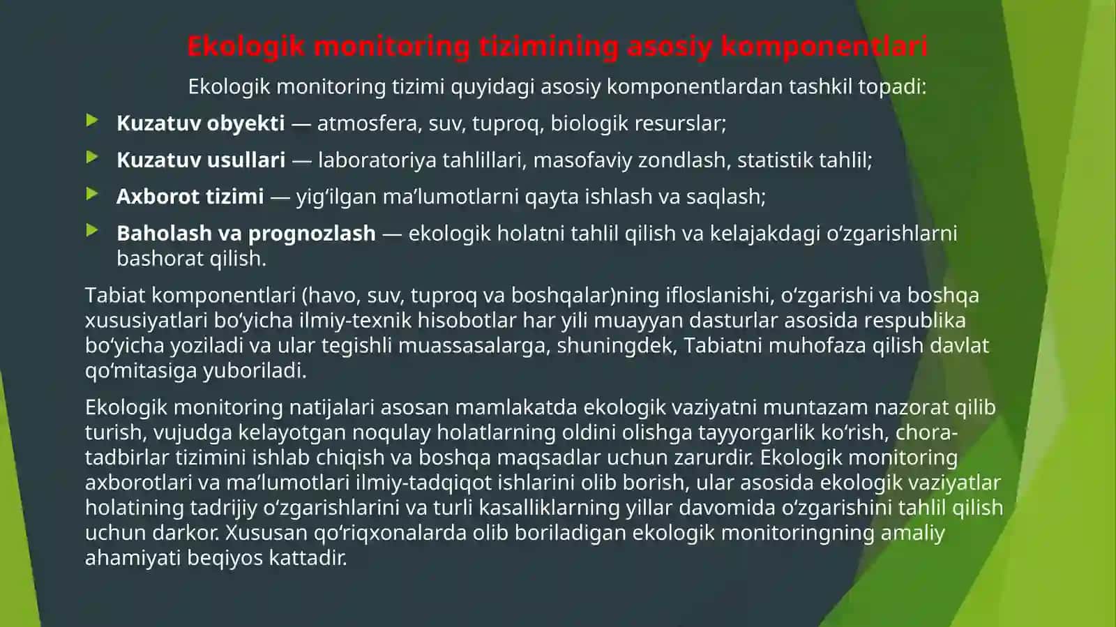 Ekologik monitoring va uning turlari 4