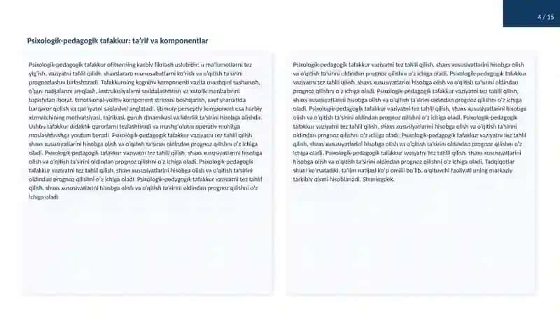 Ofitserningpedagogik mahoratining psixologik-pedagogik tafakkuri 4