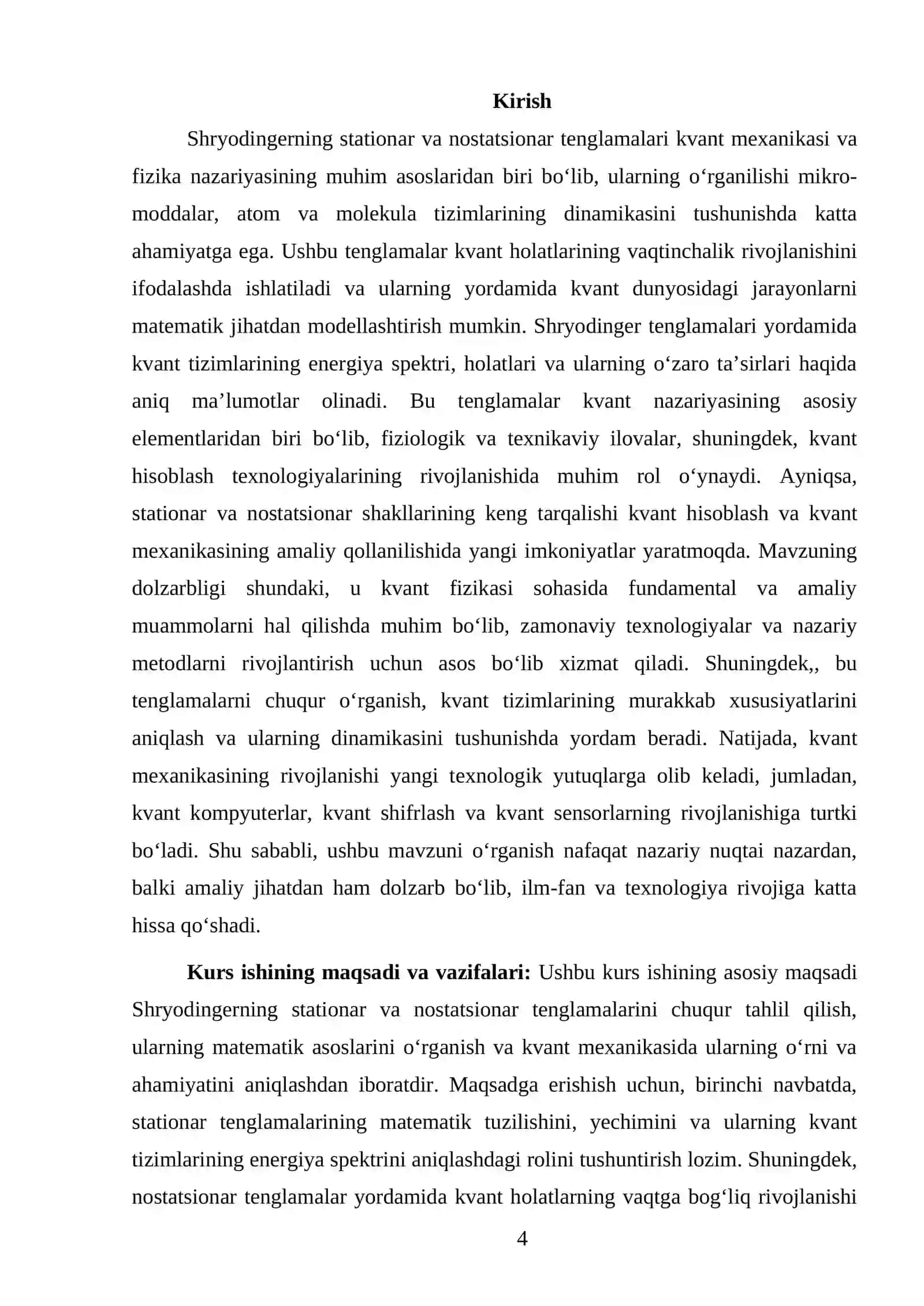 SHRYODINGERNING STATSIONAR VA NOSTATSIONAR TENGLAMALARI 4
