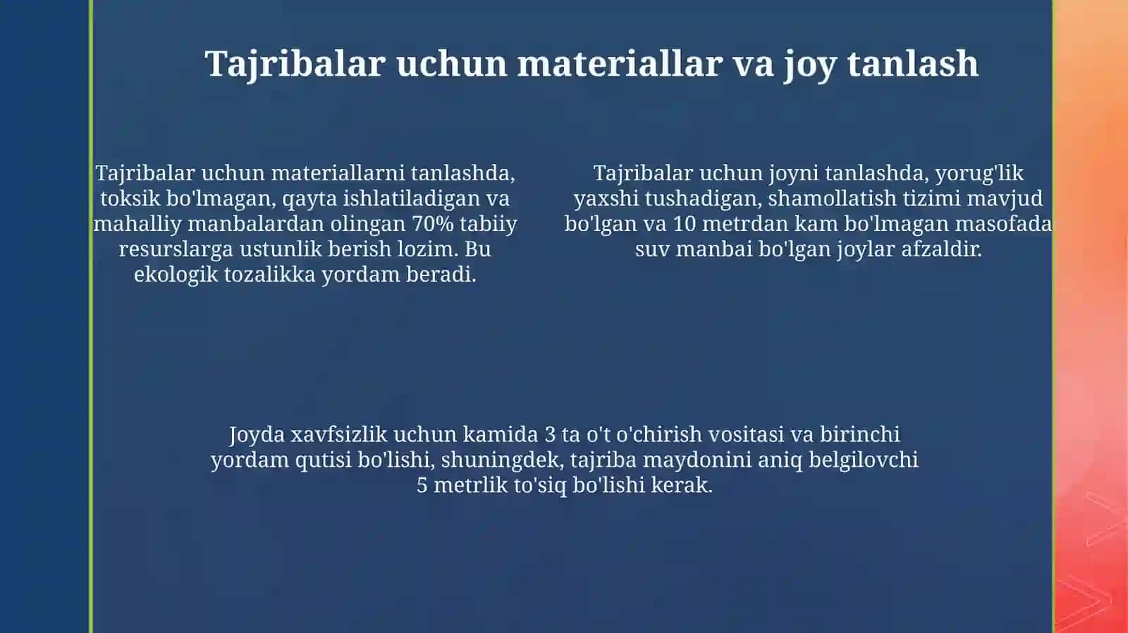 Tabiat va fan markazida oddiy tajribalarni tashkil etish asoslari 4