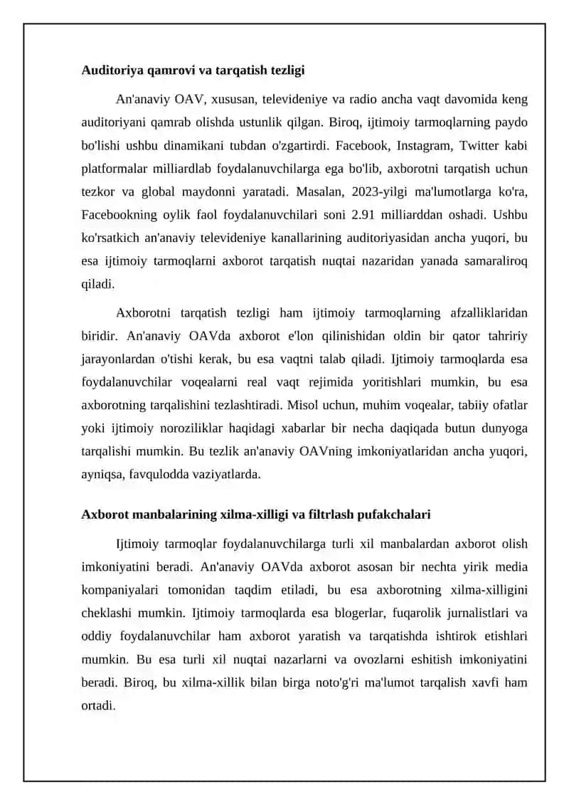 An'anaviy OAV ornini ijtimoiy tarmoqlar egallashi 4