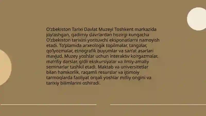 Toshkent Muzeylari 4