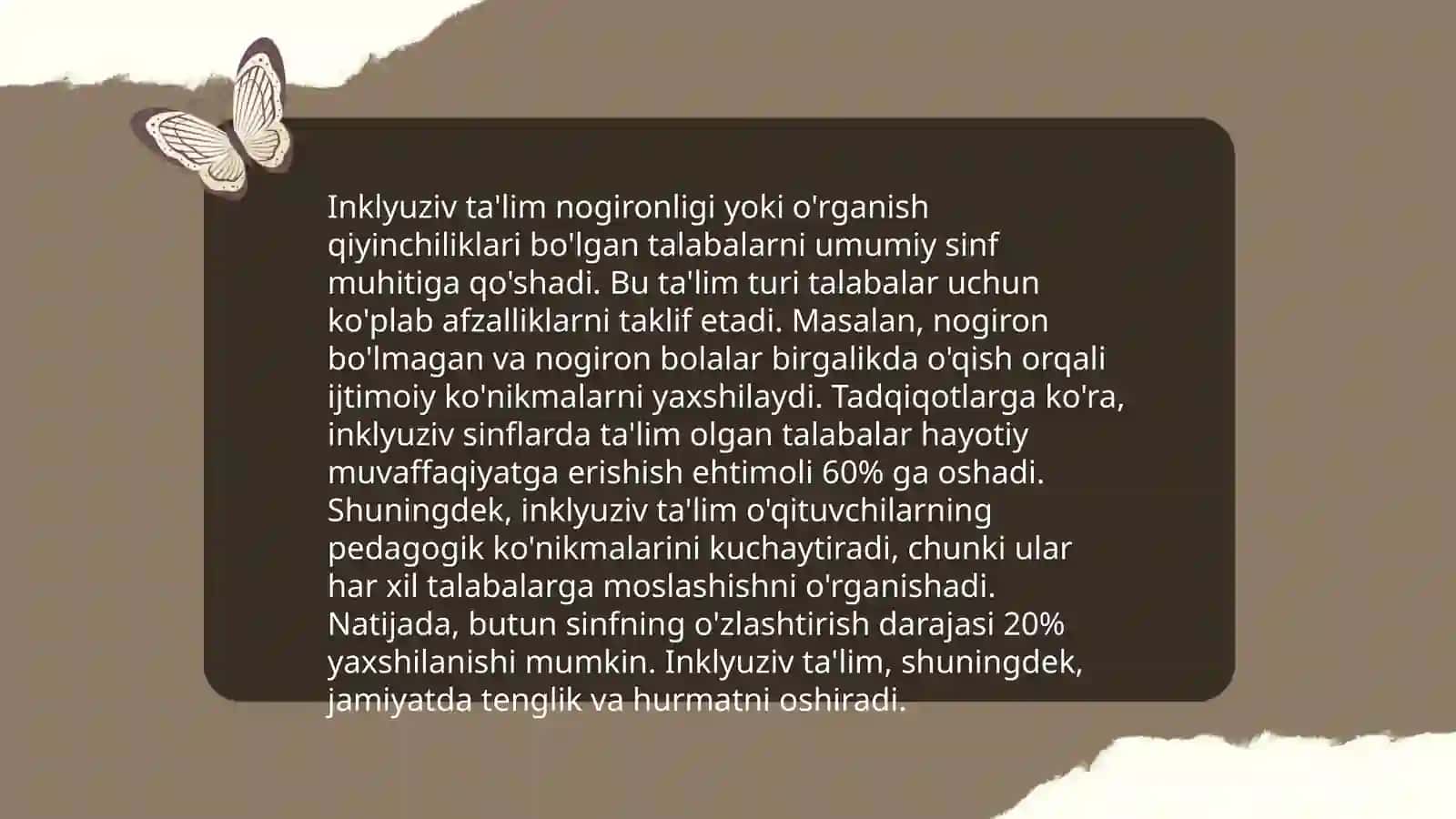 Alohida ta'lim ehtiyojilari bo'lgan bolalarni zamonaviy an'anaviy o'qitish usullari 4