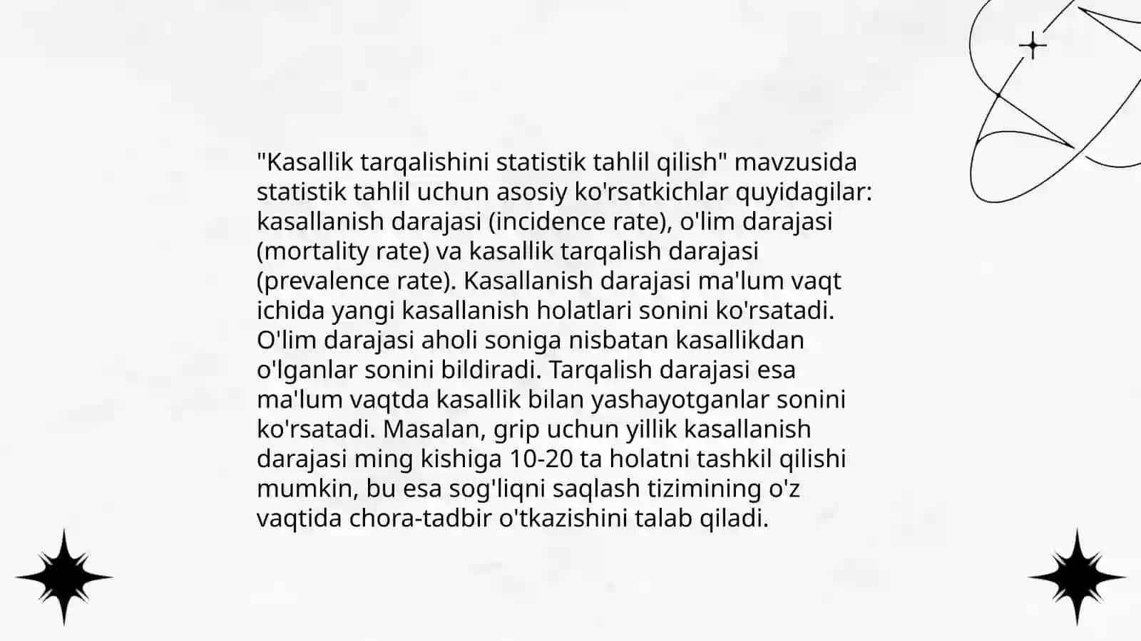Tibbiy axborotlarni statistik qayta ishlash 4