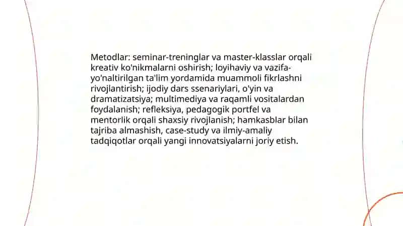 Pedagogik kompetensiyalarni shakillantirishda ijodiy yondashuv 4
