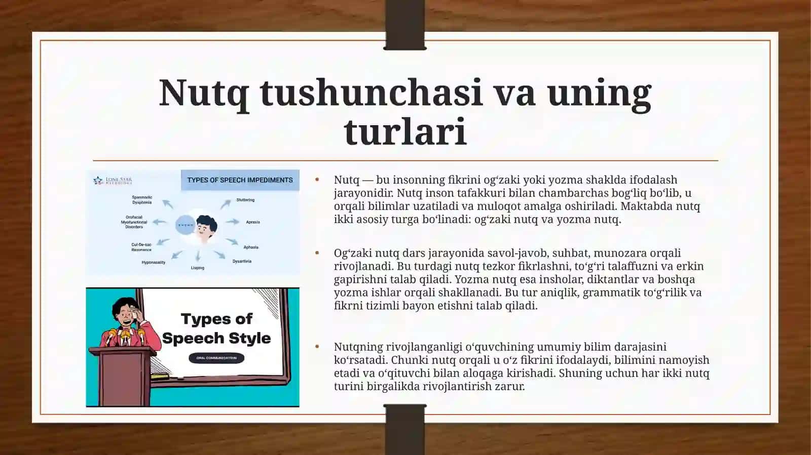 Maktabda oʻquvchilarni nutqini oʻstirish, bilimini nazorat qilish metodikasi 4