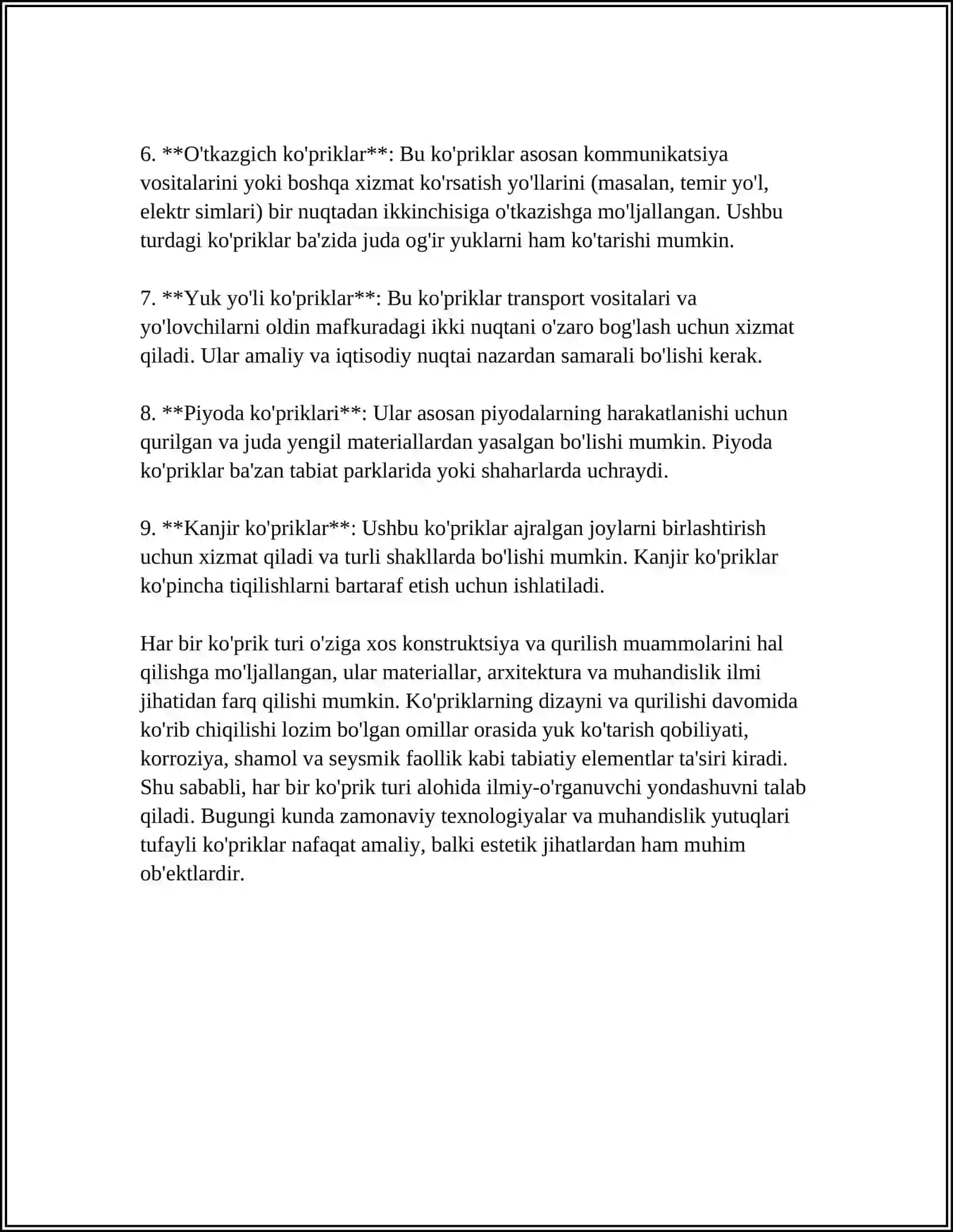 KOʻPRIK INSHOOTLARI VA QUVURLARNI HISOBLASH USULARI HAQIDA UMUMIY MALUMOT 4