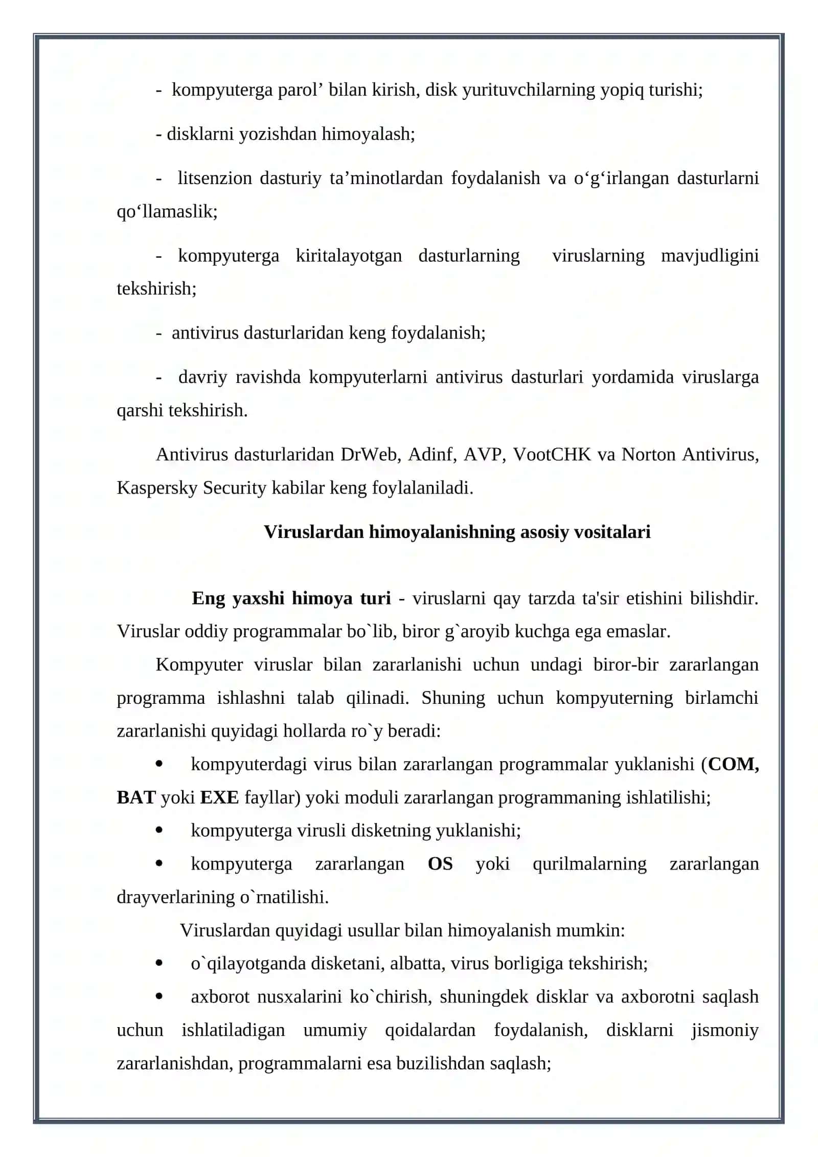 Antivirus dasturiy vositalari 4