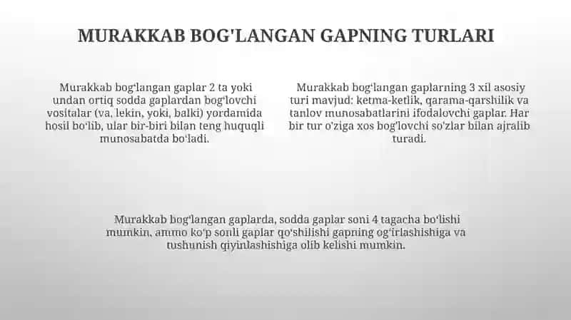 Murakkab Gaplar 4