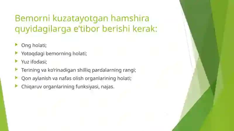 Bemorning funksional holatini baholash. 4