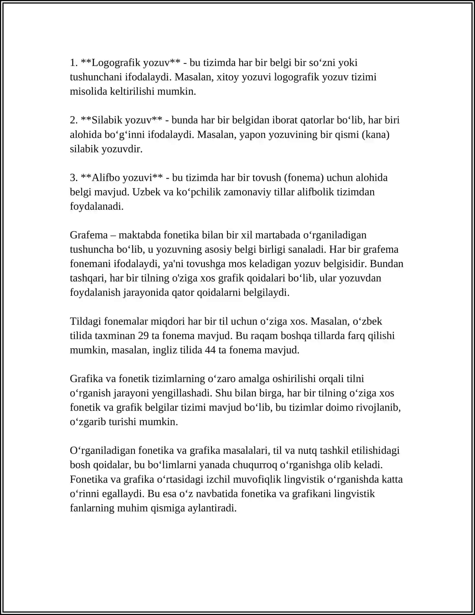 FONETIKA VA GRAFIKA ASOSLARINI O'RGATISH METODIKASI 4