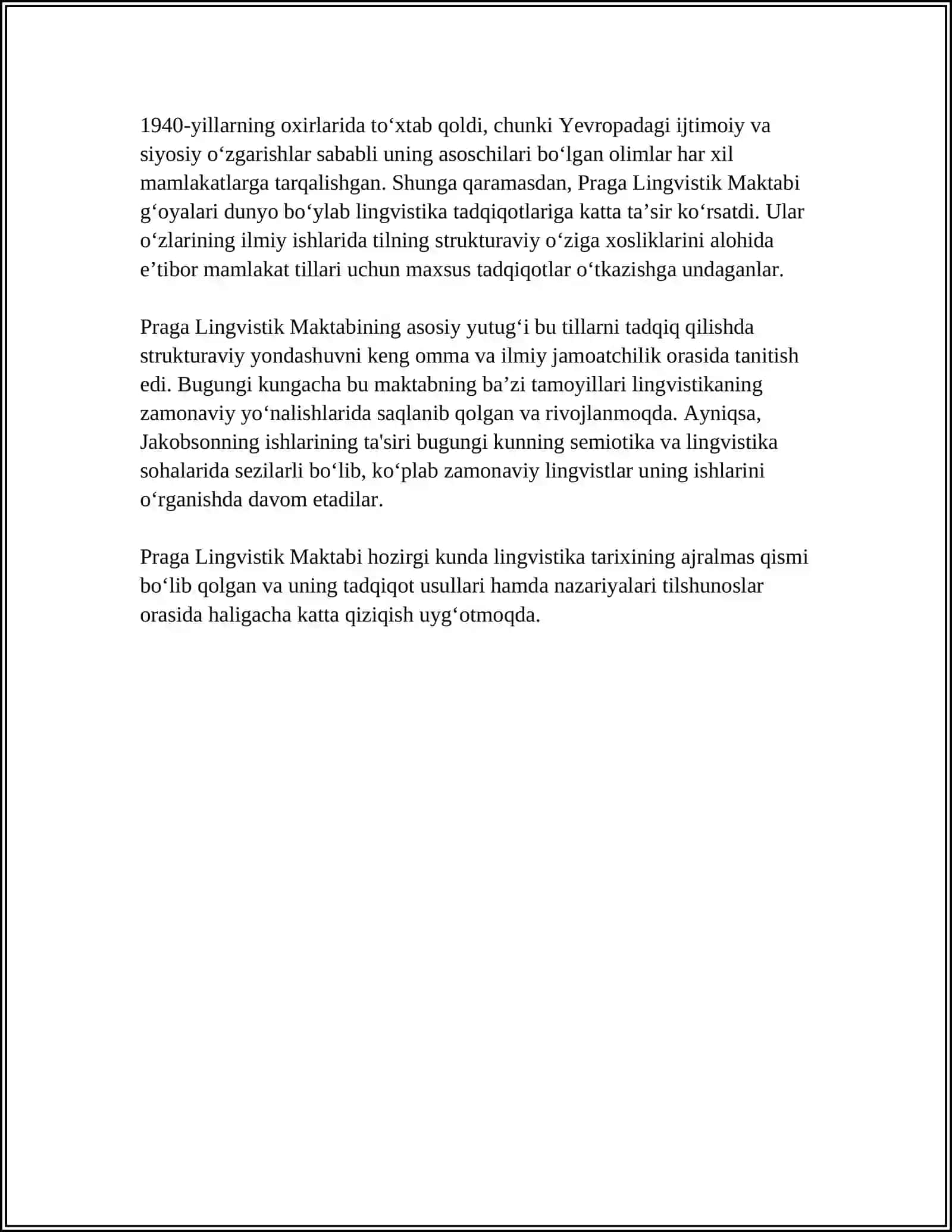 PRAGA LINGUISTIK MAKTABI TA'LIMOTIDA FONOLOGIYANING O'RNI 4