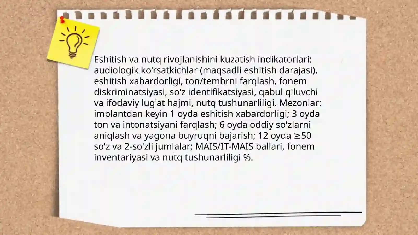 Koxlear implant bolalar bilan logopedik ish mazmuni haqida malumot berish 4