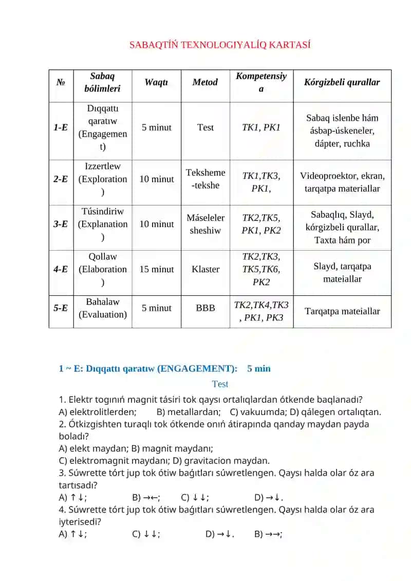 Fizika páni oqıtıwshısı 4