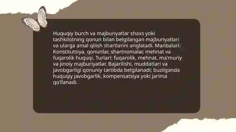 Burch va majburiyat 4