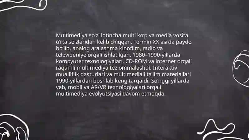 Multimediya so'zining ma'nosi va kelib chiqish tarixi 4