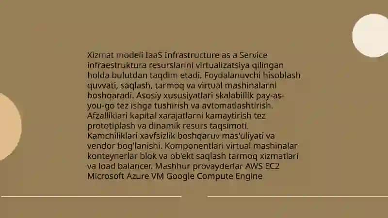 Bulutli texnologiyalar va ularning turlari 4