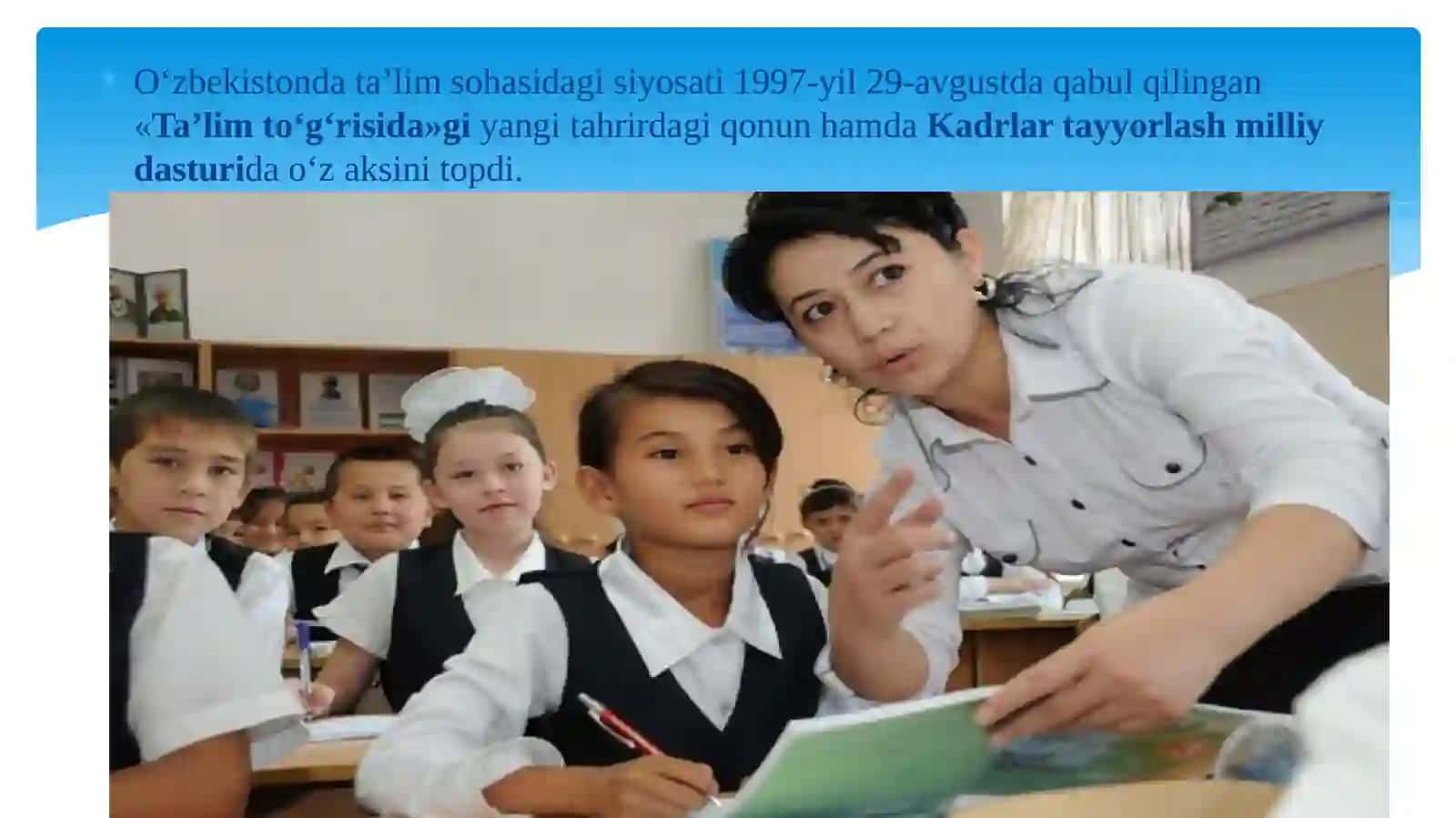 Kadrlar tayyorlash va ta’lim sohasini isloh qilish 4
