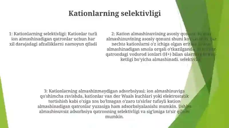 Kationlar Almashinib Yutilishining Asosiy Qonuniyatlari 4