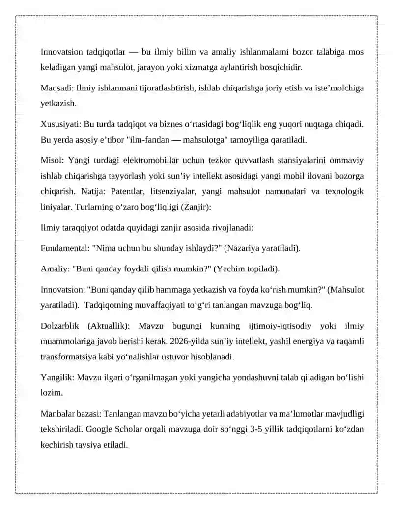 Ilmiy tadqiqot ishlarini tashkil qilish va rejalashtirish 4