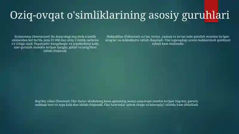 Tropiklarda Tarqalgan Oziq-Ovqat O'Simliklari 4