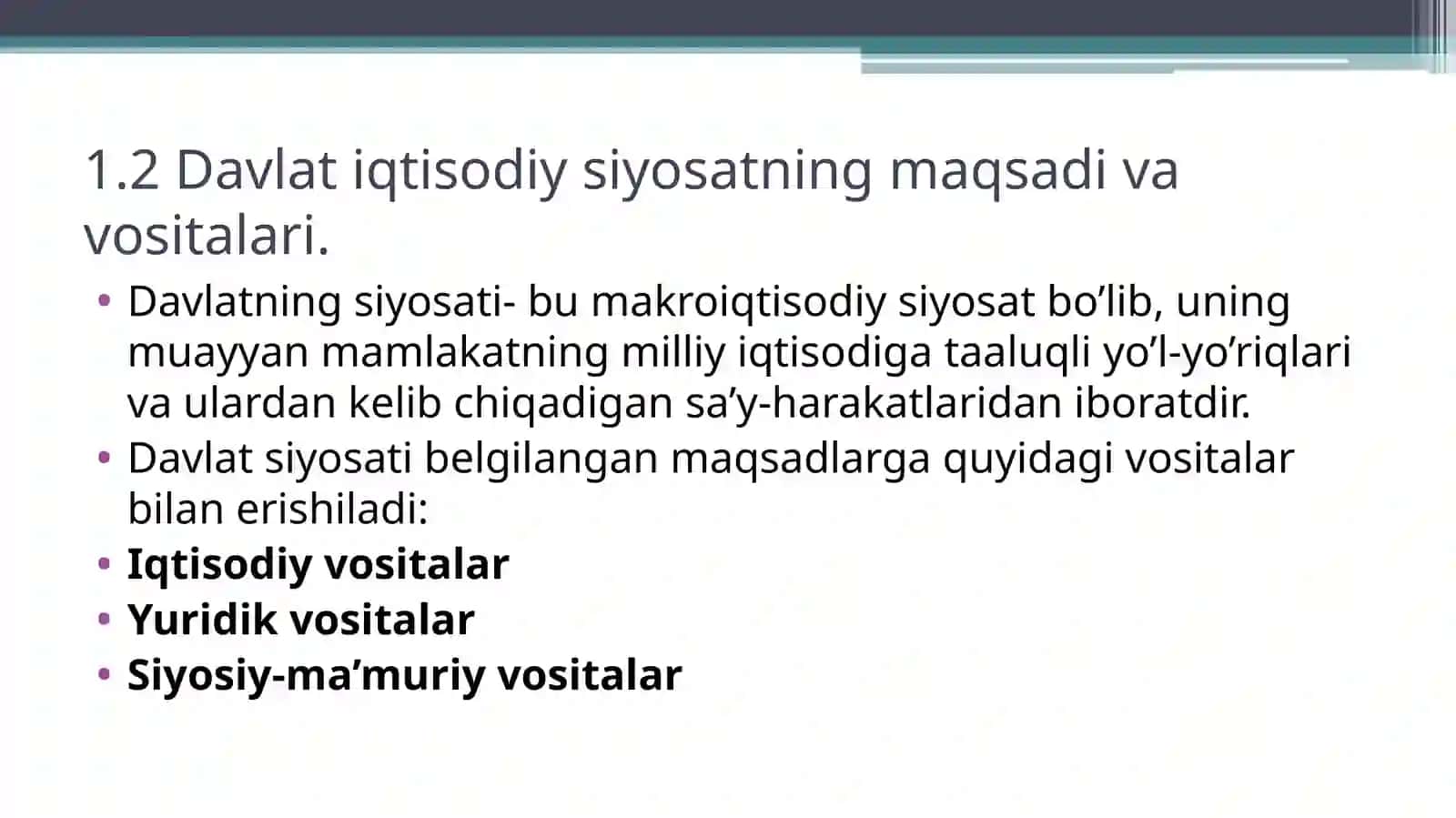 Iqtisodiyotni davlat tomonidan tartibga solishning mohiyati, shakllari va usullari 4