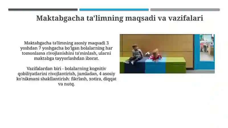 Maktabgacha ta'lim muassasasi, oila va maktab hamkorligining asoslari 4