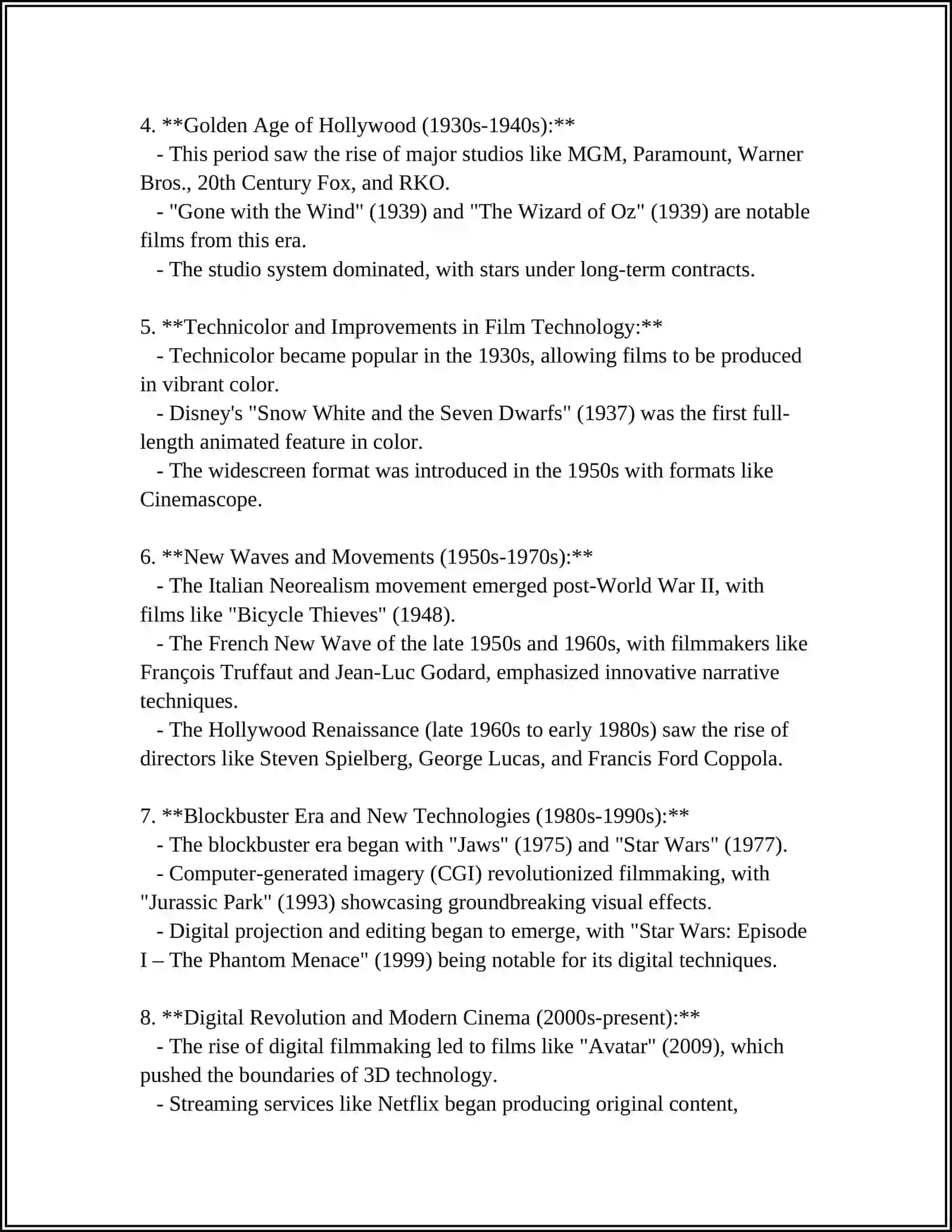 CINEMA HISTORY 4