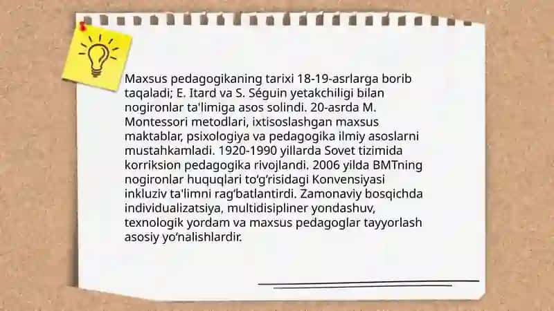 Pedagogikaning maxsus tarmoqlari 4
