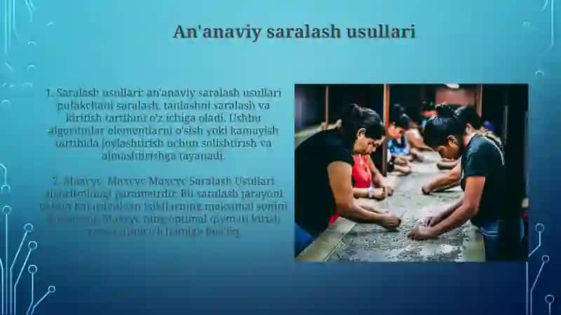 Maxcyc Saralash Usullari 4