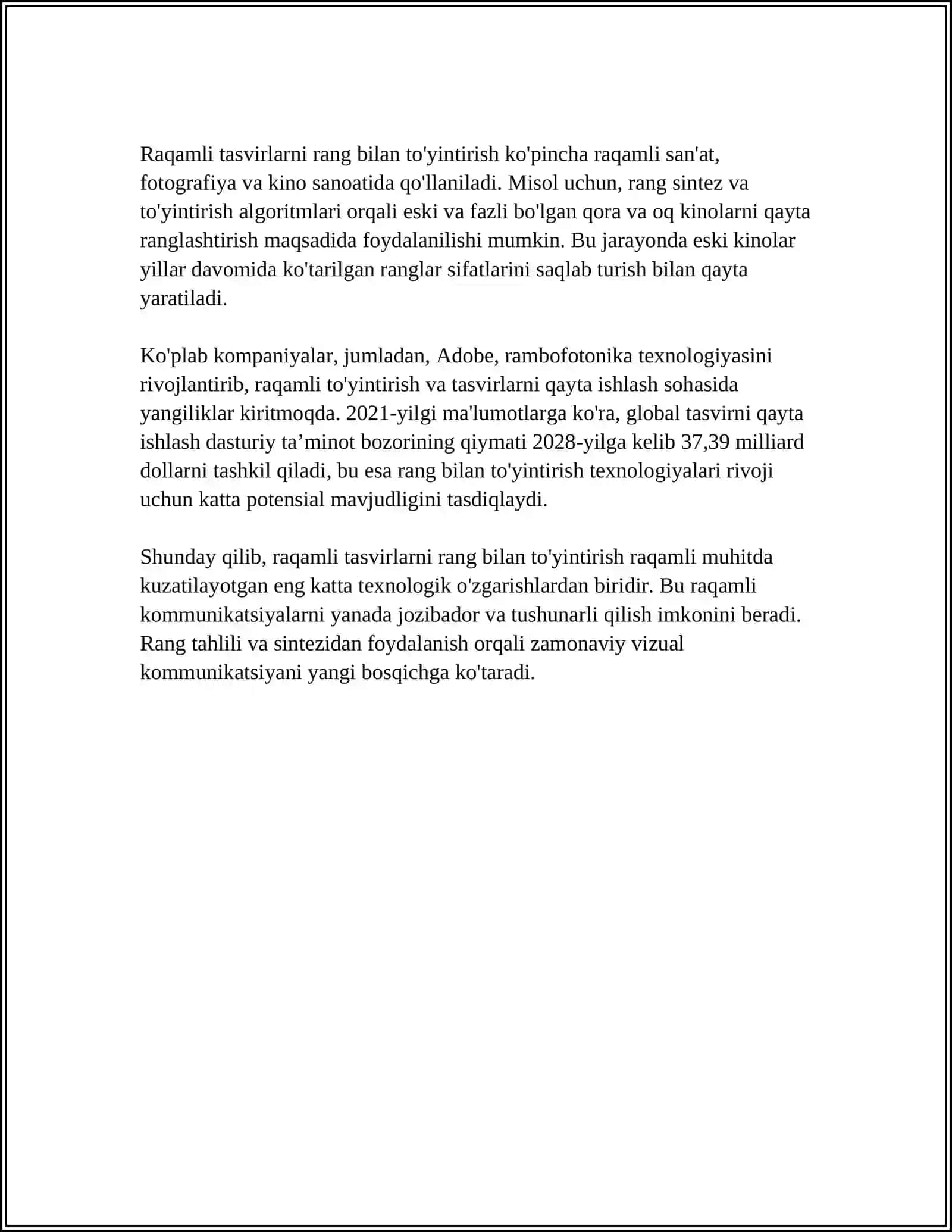 PHOTOSHOP DASTURINING GRAFIK OB’YEKTLARDA RANGLAR VA QATLAMLAR BILAN ISHLASH 4