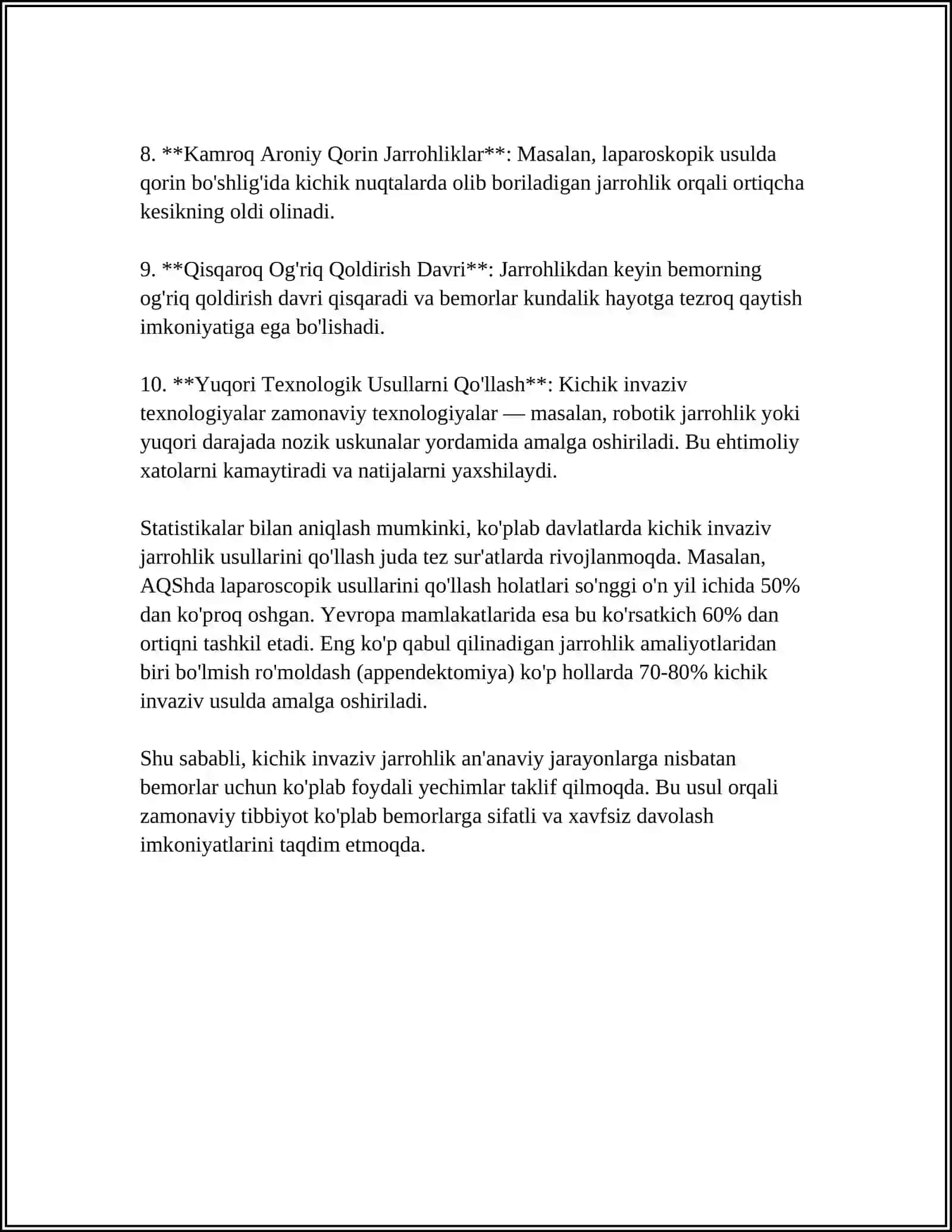 KICHIK INVAZIV XIRURGIYANING MOHIYATLARI 4