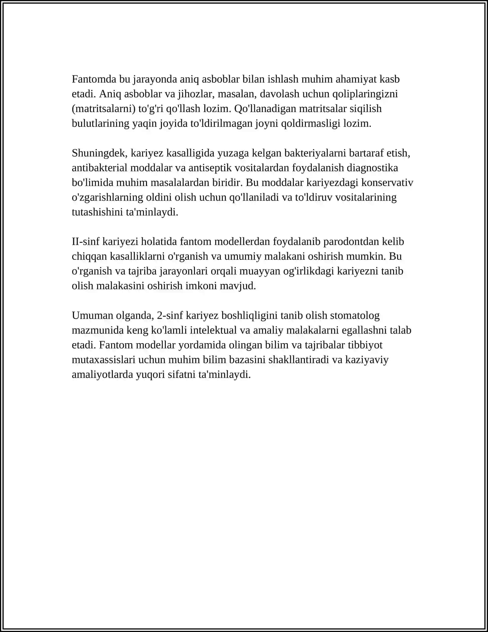 FANTOMLAR 2 SINF KARIOZ BOSHLIGINI CHARXLASH VA PLOMBALASH 4