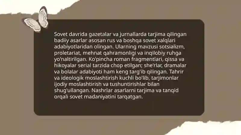 Vaqtli matbuotda tarjima qilingan asarlar 4