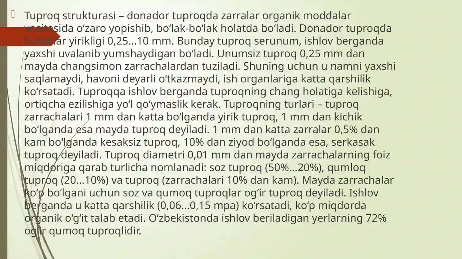 Yer kasi Asoslari Fanidan Tayyorlagan Mustaqil Ishi 4