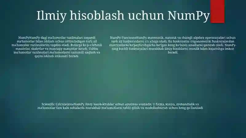 Pythonda Matematik Va Statistik Amallar 4