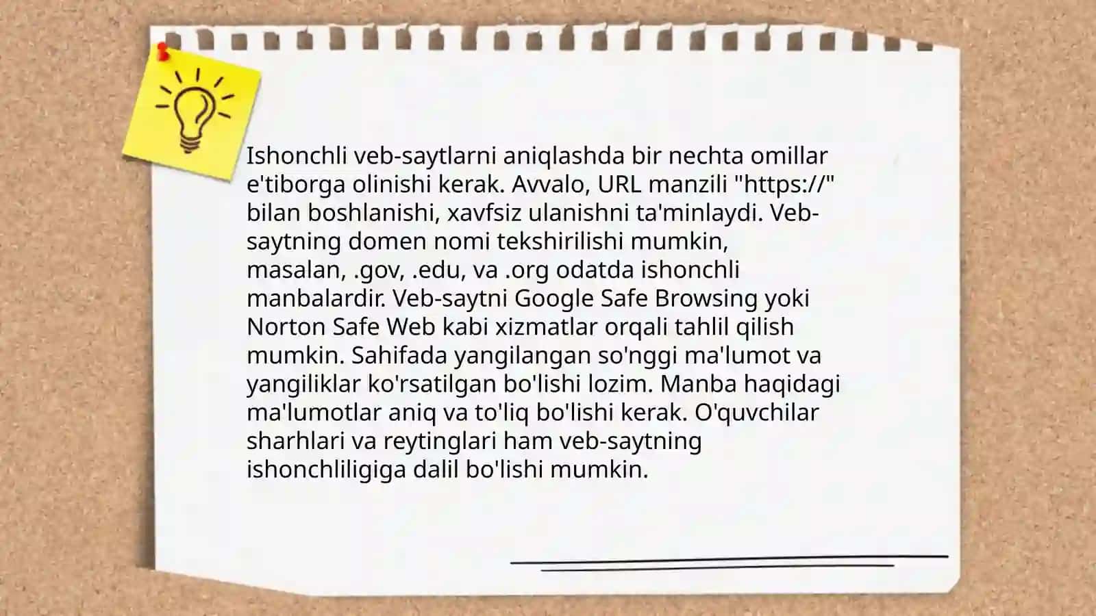 Internetdan samarali foydalanish. Internetdan topilgan axborotning ishonchliligini baholash 4