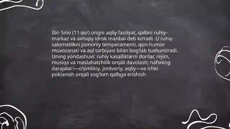Sharq mutaffakirlarining psixologik g'oyalari 4