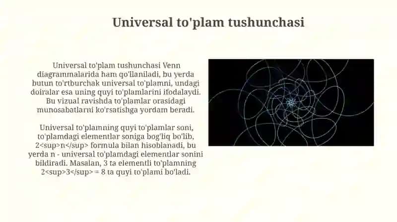 Umumiy to'plamlar 4