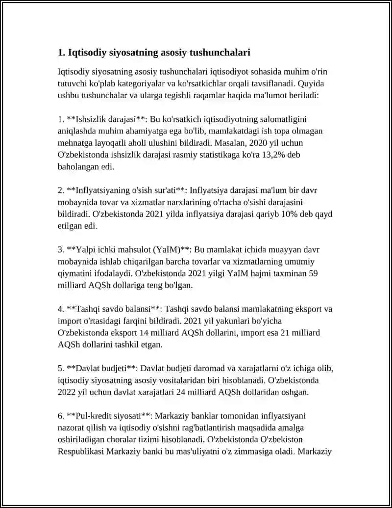 Mavzu: Mintaqalarning iqtisodiy siyosati 4